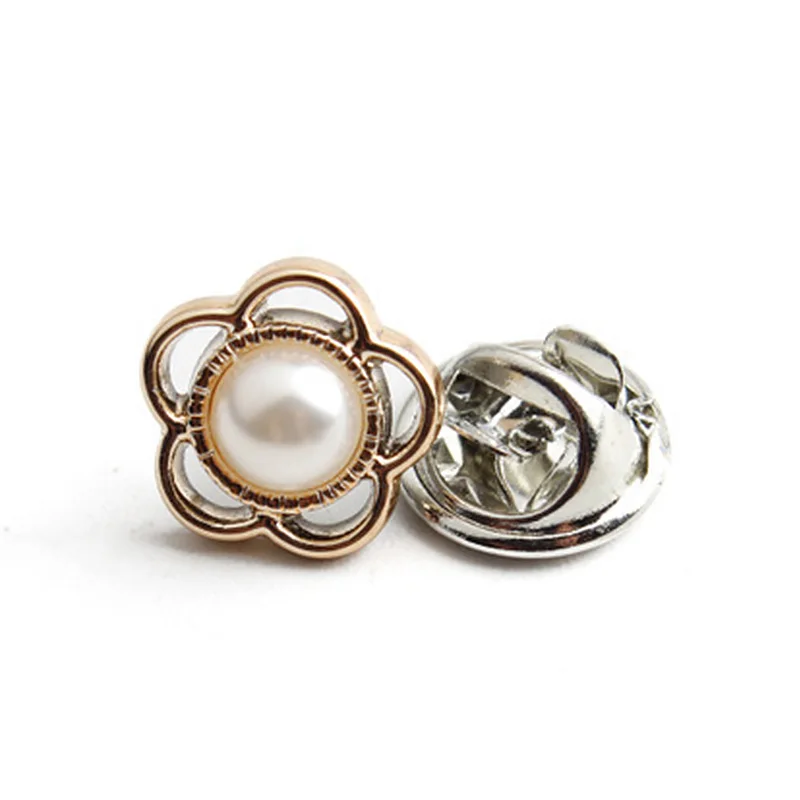 6 шт./компл. Регулируемая металлическая кнопка цветы Форма съемные декоративные