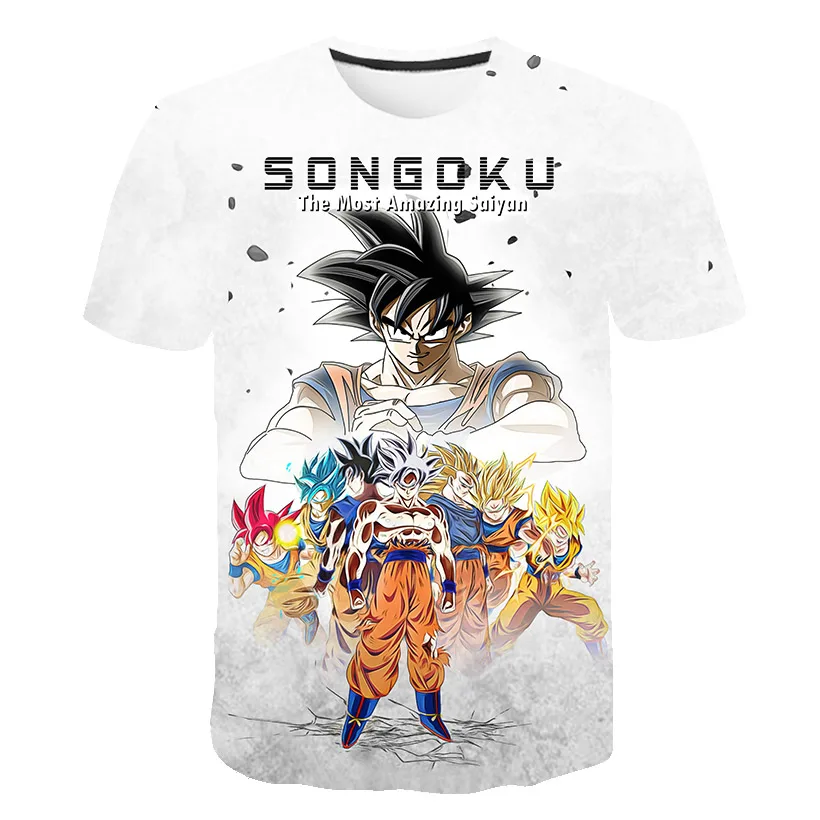 Манга dragon ball z Super Saiyan Son Goku аниме летняя коллекция 2019 года модные футболки с 3D