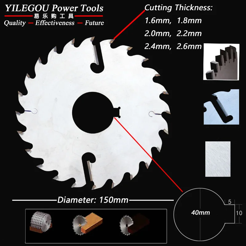 6 Inches TCT Circular Saw Blade With 2 Scraping Cutter, 150m