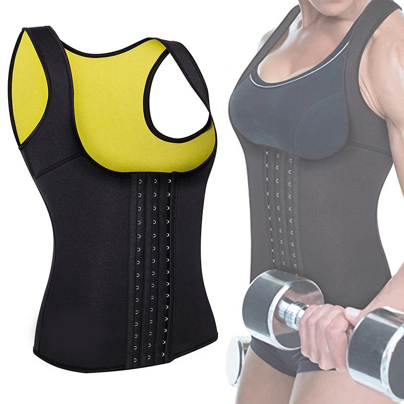 

Sauna Sweat Vest Elastic Breasted Waist Trainer Tank Top Comfortable Workout Shapewear for Women