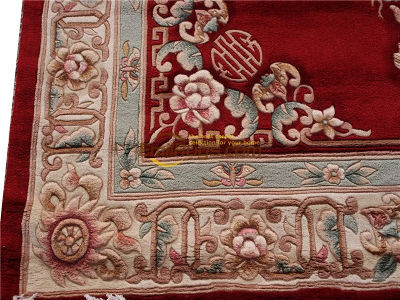 

SAVONNERIE NEEDLE-POINT HAND-WOVEN WOOL RUG HANDMADE CROCHET WOOL RUG CARPET ANTIQUE HAND KNOTTED WOVEN FLOOR RECTANGULAR