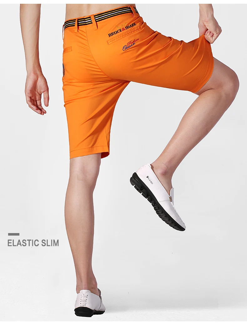 Мужские хлопковые шорты с длиной до колен Брюс &amp Shark повседневные Стрейчевые