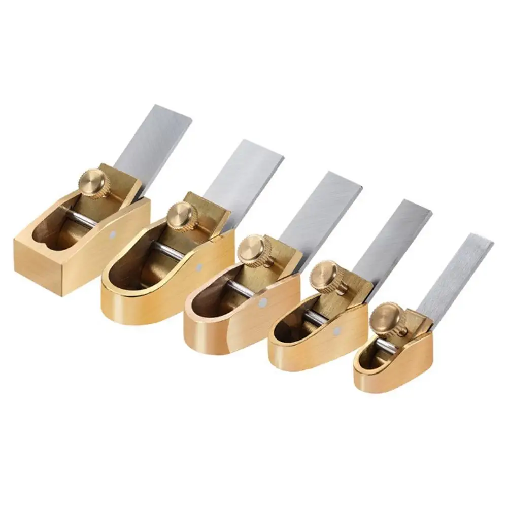 

5pcs Woodworking Plane Cutter Set Curved Sole Metal Brass Luthier Tool For Violin Viola Cello Wooden Instrument