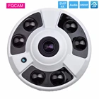 4K IP рыбий глаз 8MP POE купольная камера ONVIF широкоугольный аудио видео наблюдение Домашняя безопасность Обнаружение движения камера XMEye 8MP