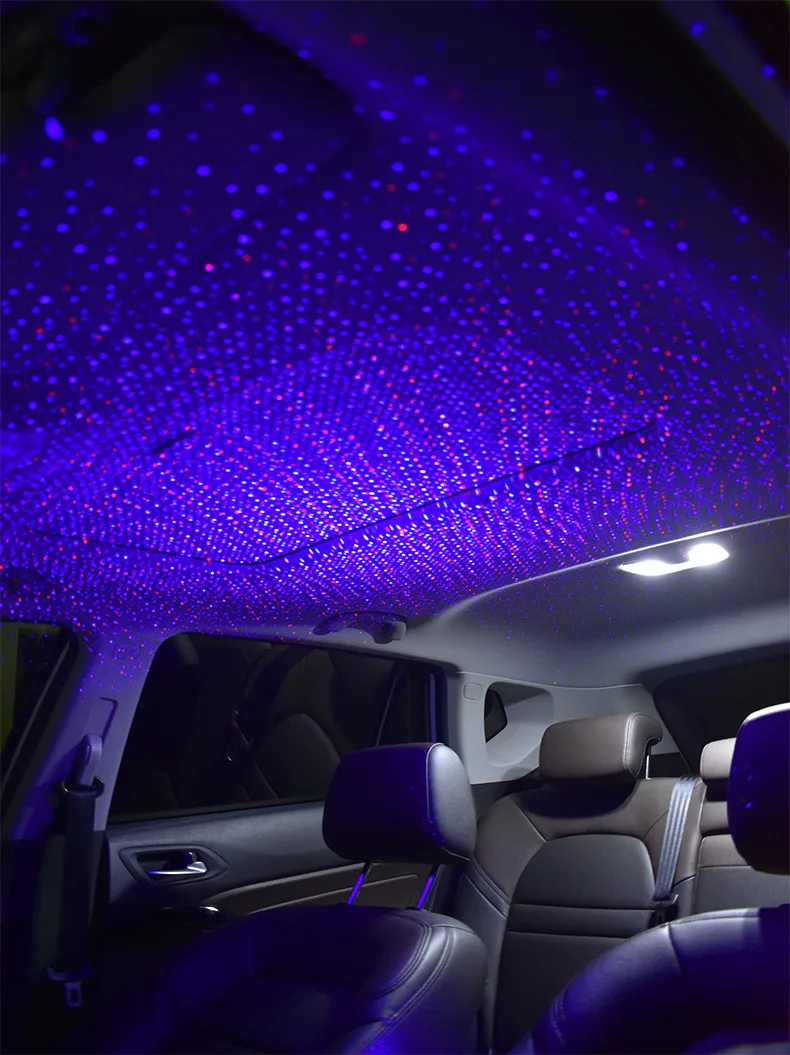 

Red LED Atmosphere Lights USB Car Interior LED Roof Atmosphere Lamp Starry Night Light Projector Light Decorative Lamp