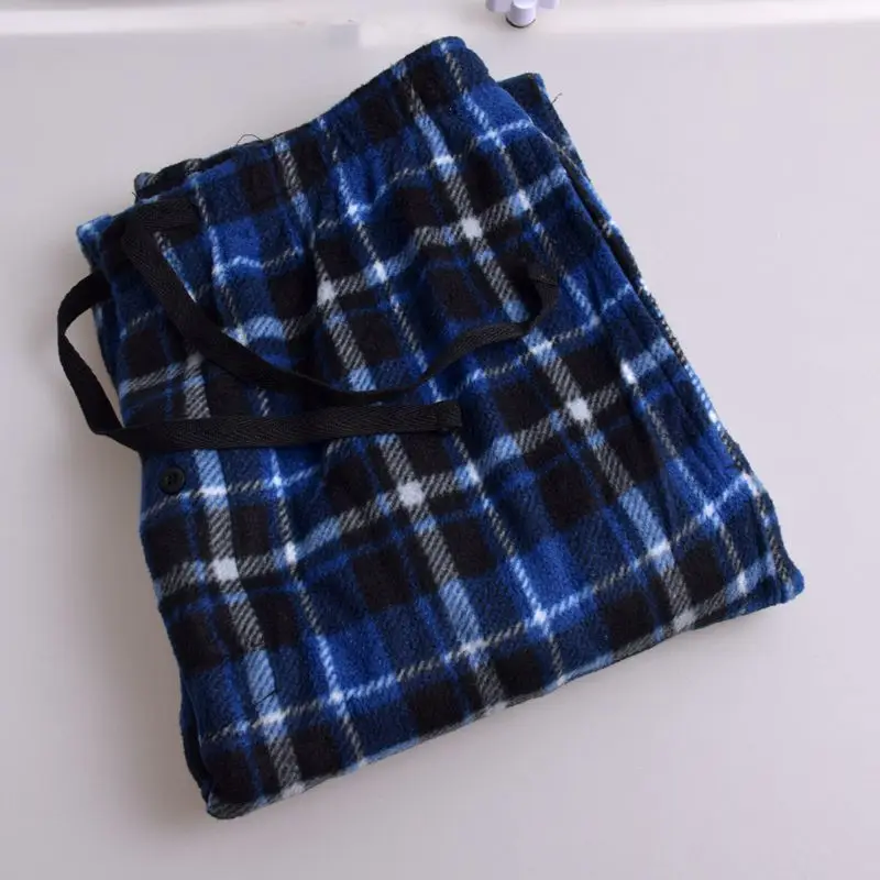 Men's Winter Gleece Trousers Pocket Pajama Pants Keep Warm Sleep Wear Bottoms Plus Size
