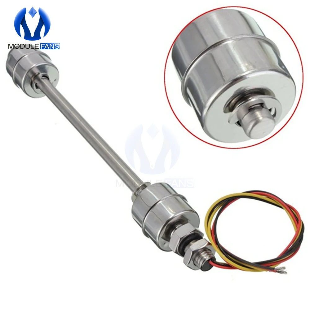 Поплавковый выключатель для жидкости 220 В 200 мм датчик уровня воды двойной шарик