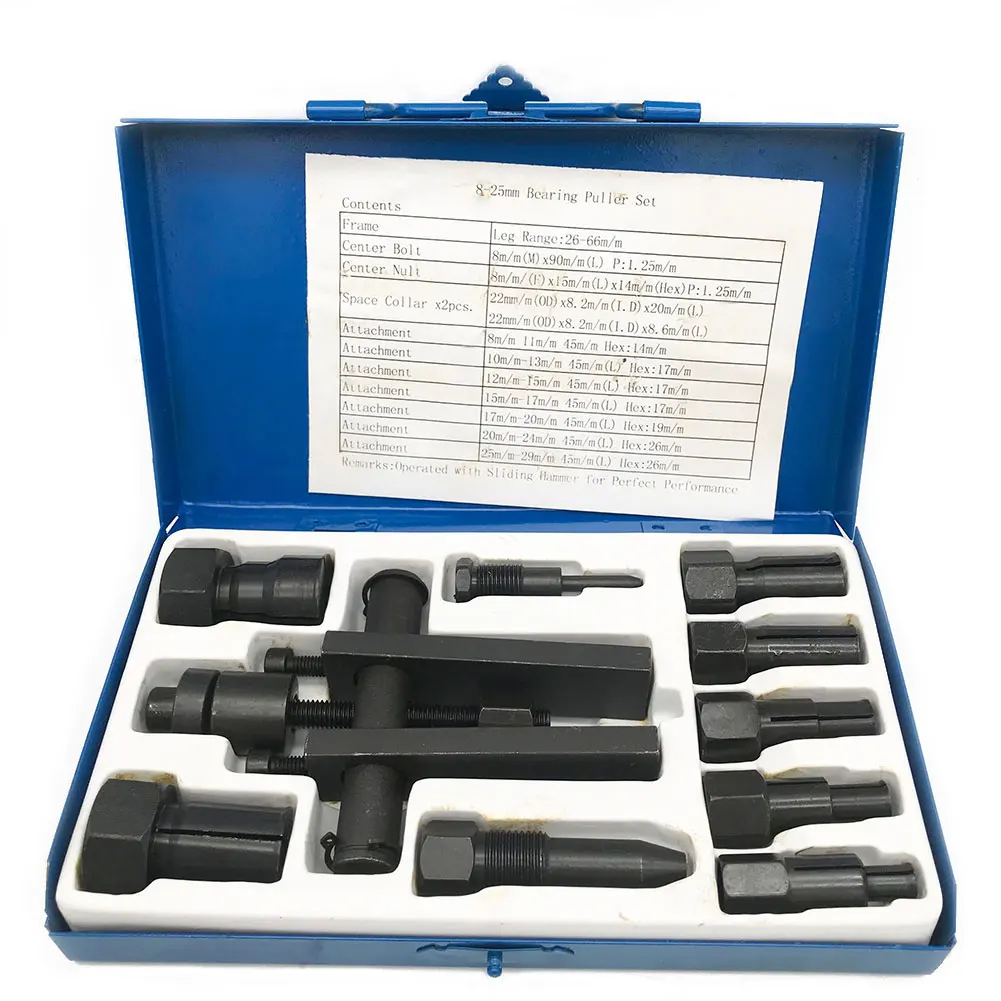 

10PCS Motorcycle Internal Bearing Puller Kits Hand Tool Set Inner Bearing Puller Motorbikes Repair Remover Tools New