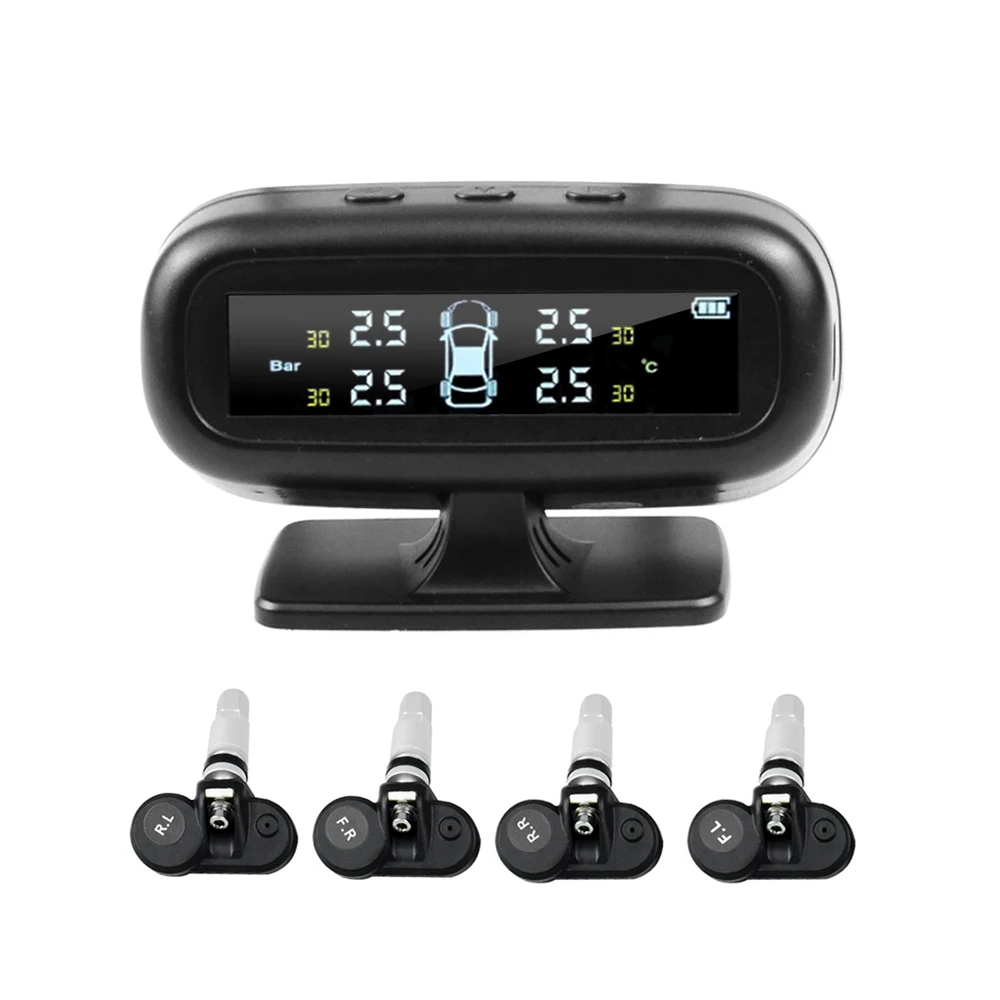 Vstm TPMS система мониторинга давления в шинах умный Солнечный монитор 4 датчика