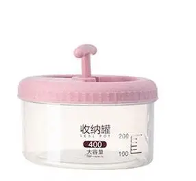 S pink 400 мл 1100 мл 1600 мл пластиковая кухня для зерновых продуктов ящик для хранения Риса контейнер коробка для хранения бутылки WF916300 - Цвет: S pink
