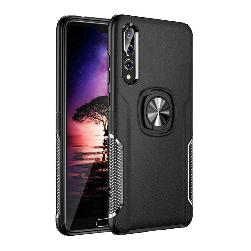 Противоударный защитный чехол для Huawei Nova 3 3i металлический кольцевой держатель