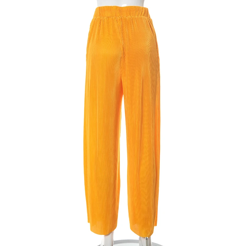 

Cutenova Casual Pants Womens Summer 2021 Solid Color Shirring Lace-Up Y2K Pencil Pants Female Casual Streetwears