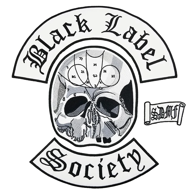 4 шт. в комплекте Black Label общество байкерские задняя крышка для Мужская жилетка