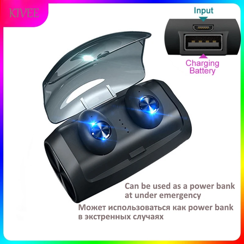 Беспроводные спортивные наушники TWS с поддержкой Bluetooth глубокими басами