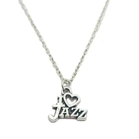 i love jazz simple charm creative chain necklace women pendants fashion jewelry accessory friend gifts