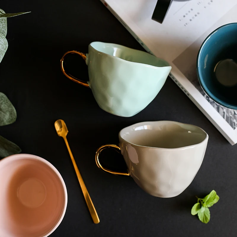 Coffee Mug Cup Vacuum Blue Hot Chocolate Mugs Long Distance Relationship Gifts Best Friend Stylish Nordic Style GG50mk | Дом и сад