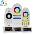 Регулятор яркости для светодиодных лент, беспроводной Радиоуправляемый контроллер для DC12-24V, 2,4G для одноцветных светодиодных лент CCT, RGB, RGBW, CCT