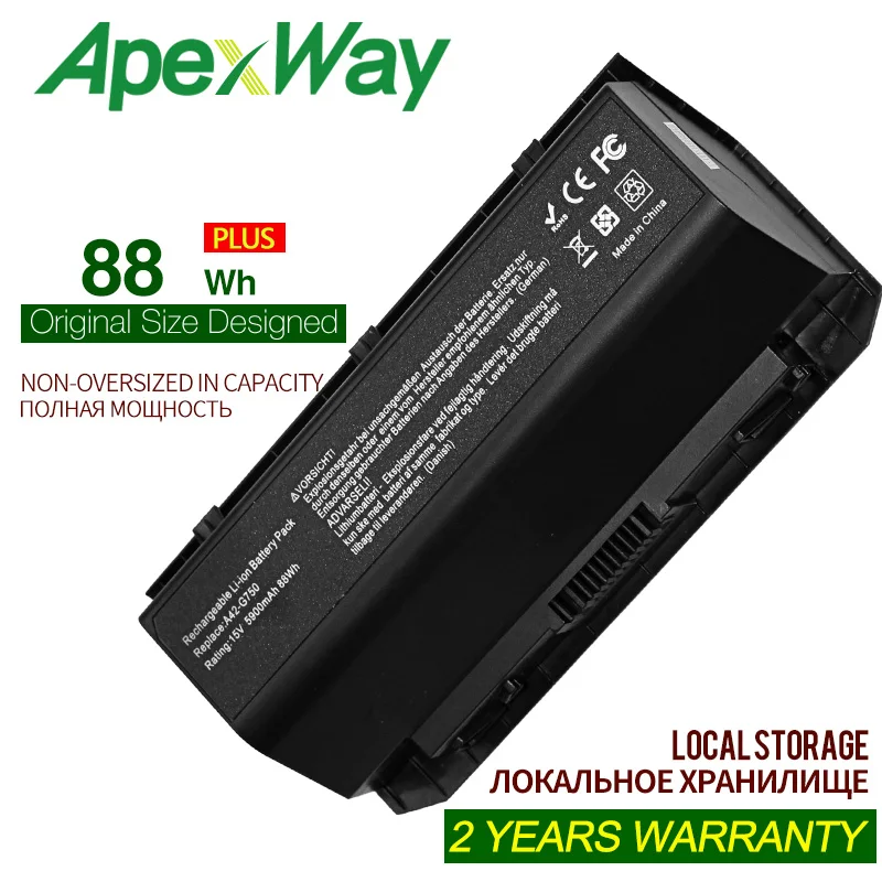 

ApexWay 15 в 88 Вт/ч фотосессия A42-G750 G750J CFX70 CFX70J G750JH G750JM G750JS G750JW G750JX G750JZ