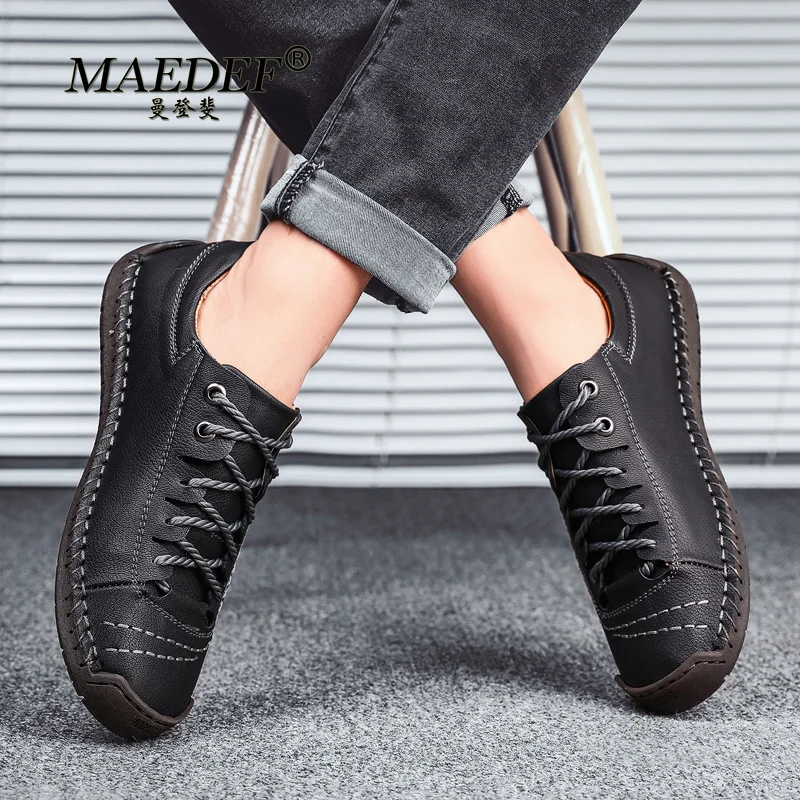 

MAEDEF Men's Casual Soft Sole Fashion High Quality Sneaker Outdoor Hiking Leisure Walking Basketball Travel Flat Bottomed Shoes