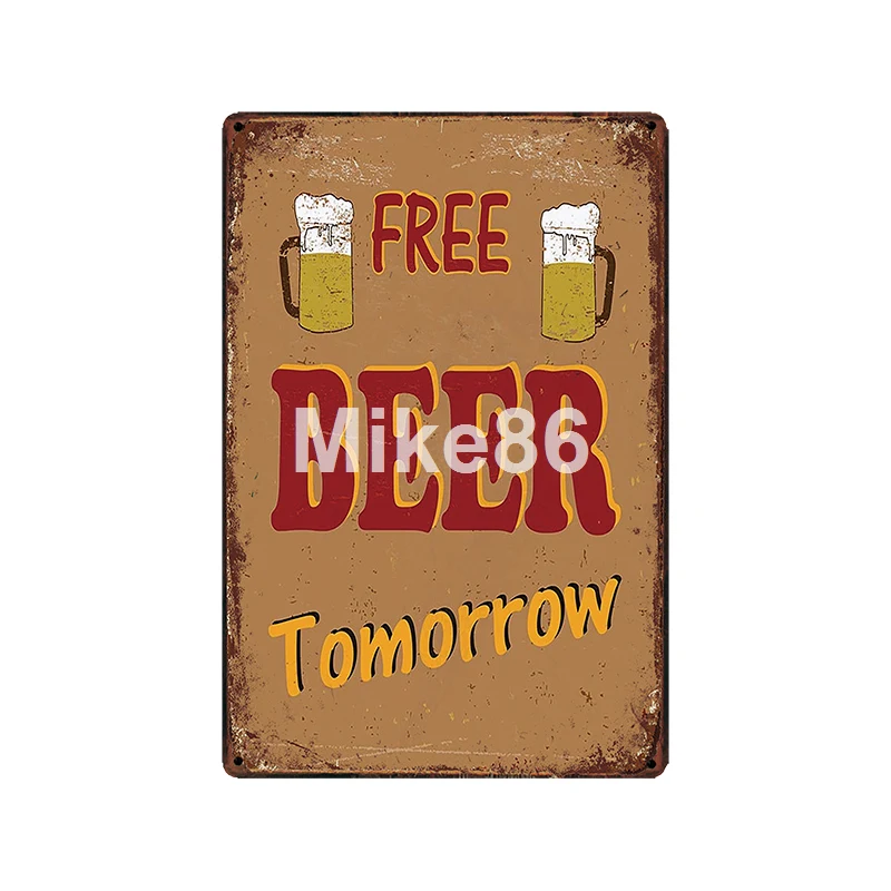 [Mike86] Keep Calm забавное пиво школа Парижа теннис металлический знак винтажный