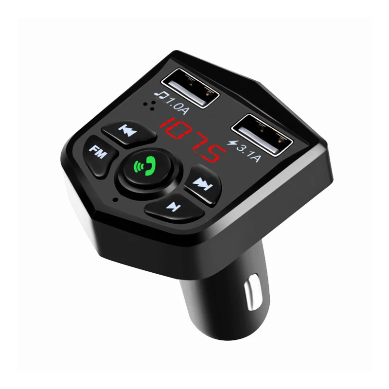 Автомобильный FM трансмиттер со светодиодной подсветкой Bluetooth MP3 плеер 5 0