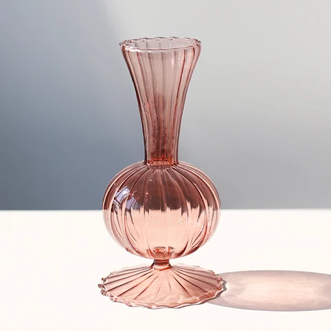 Декоративная ваза в скандинавском стиле, стеклянная ретро-ваза, Цветочная гидропоника, аксессуары для украшения дома