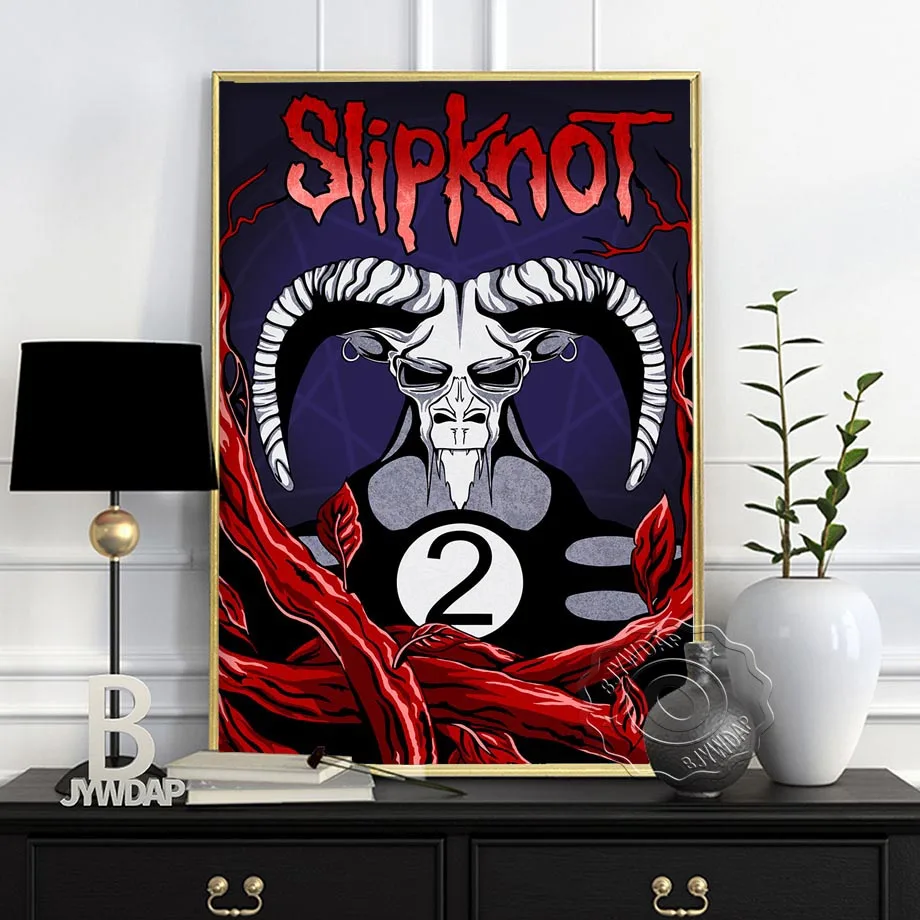 

Heavy Metal Band Slipknot Vintage Canvas Painting Music Rock Band Poster Bar Poster Wall Art Paints Pictures Home Decorative