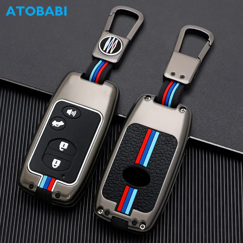 

Чехол для автомобильного ключа из цинкового сплава, смарт-брелок с дистанционным управлением, чехол для Toyota Camry Corolla Aqua Fielder IQ Ractis Vitz Wish Previa ...