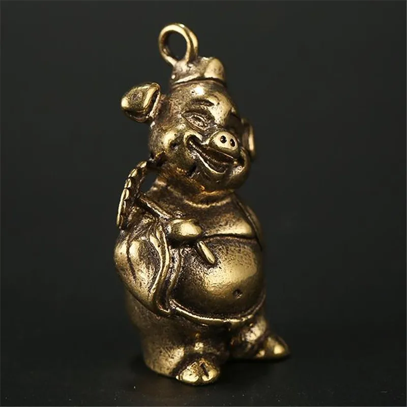 

Home Decor Brass Pig Warrior Mini Metal Figurine Art Statue Model Room Saloon Desk Europe & America Sculpture Decoration Gifts