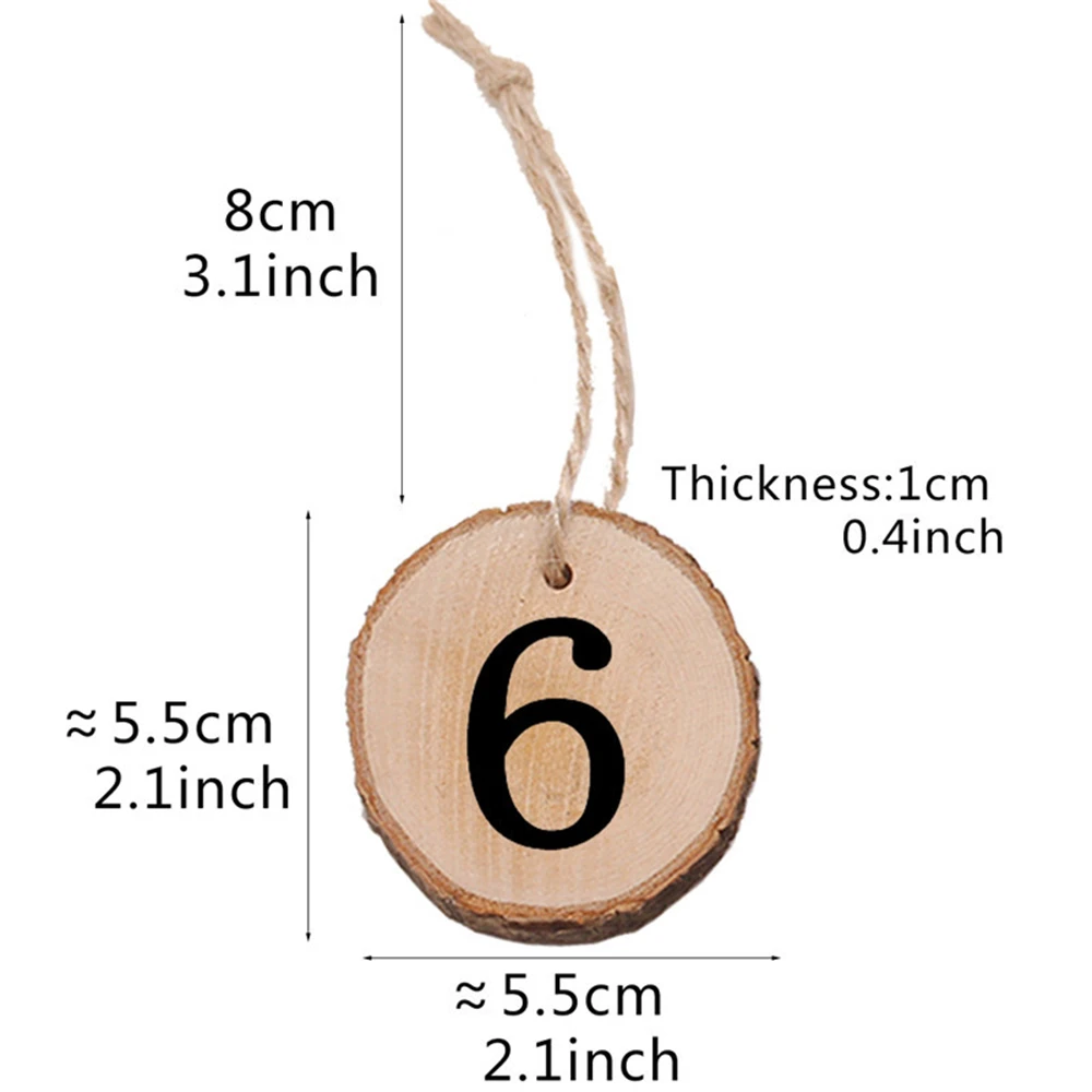 

10pcs 10-30mm Wood Log Slices Discs Round Unfinished Wood Slices Circles for DIY Crafts Wedding Party Decor