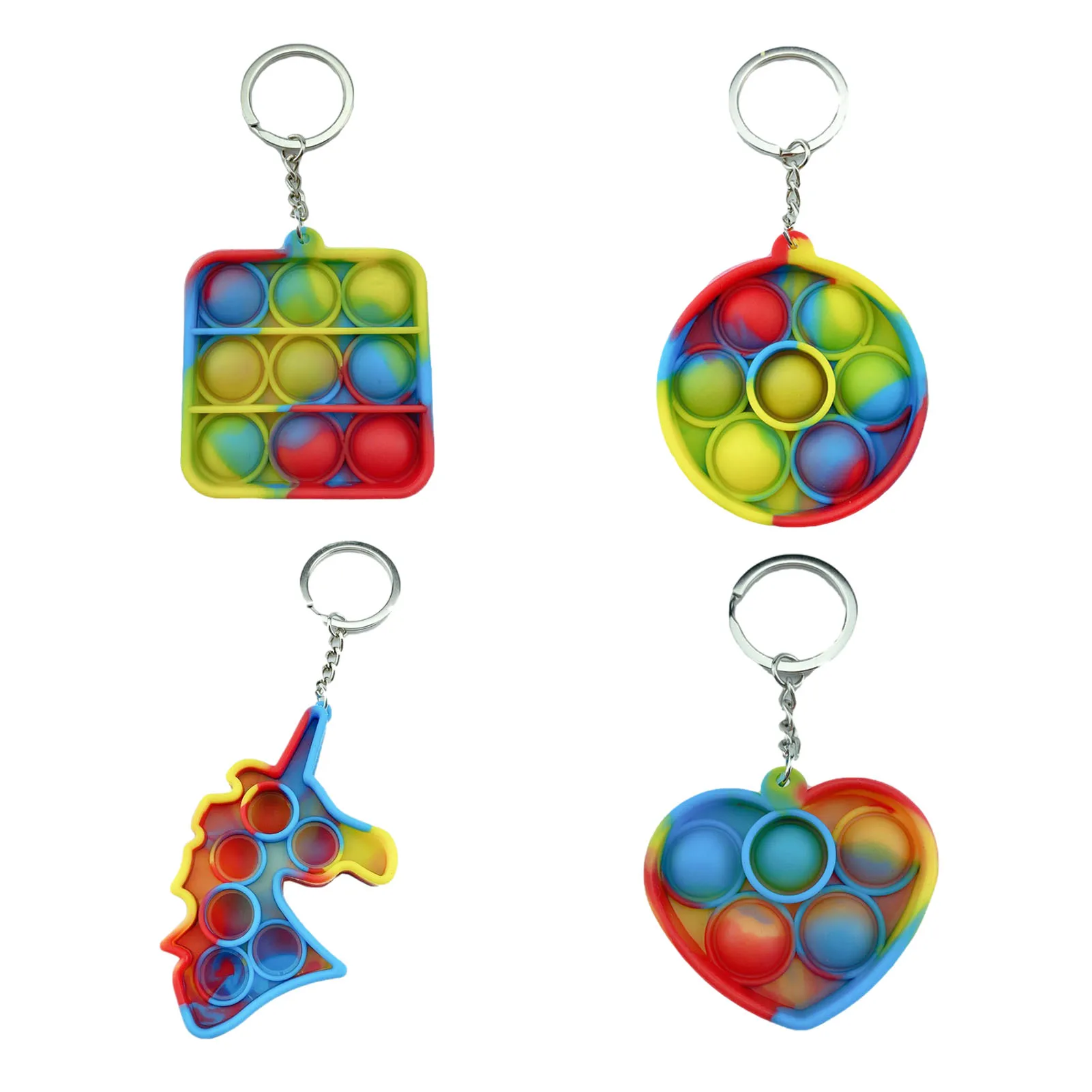 

Sensory Simple Dimple Fidget Toys Keychain Stress Relief Hand Fidget Toys For Kids Early Educational Autism Special Need Decor