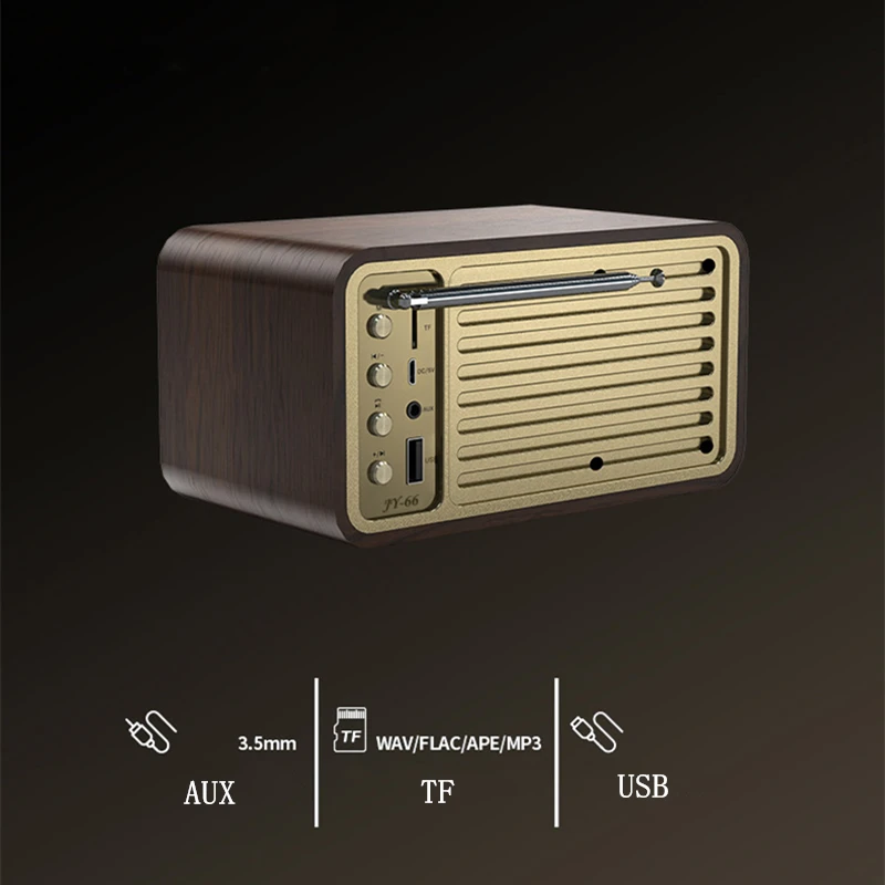 Деревянные колонки Bluetooth в стиле ретро классический саундбокс Hi-Fi сабвуфер для