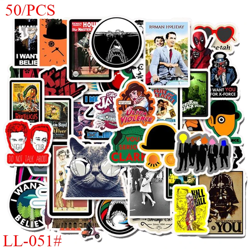 LL 051 #50/шт. Классическая серия фильмов ПВХ Граффити стикер классический