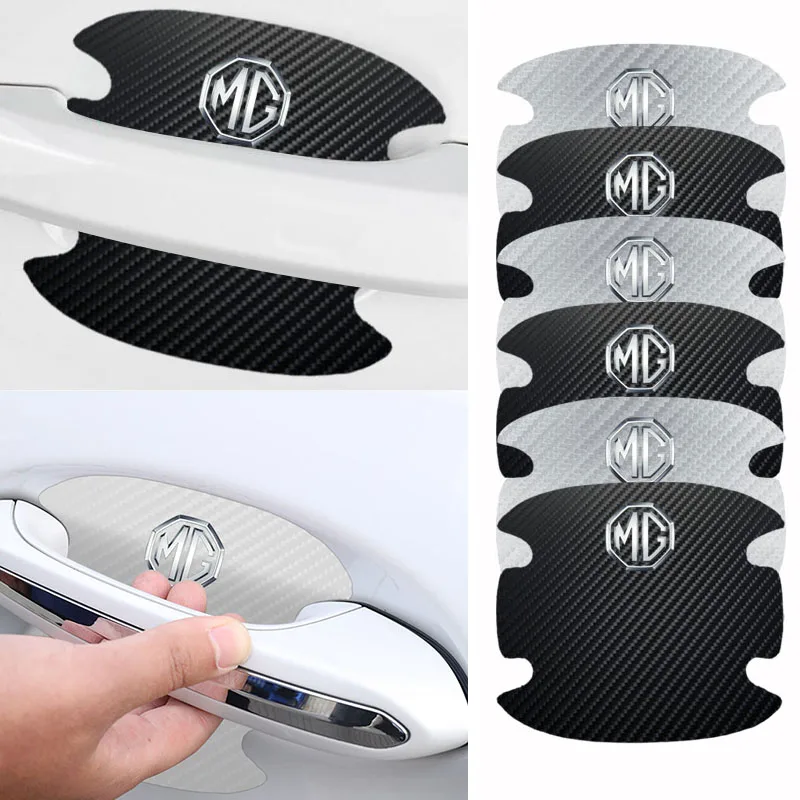

4x Car Logo Door Handle Protection Film Car Stripe Sticker for Morris Garage MG ZS GS 5 Gundam 350 Parts TF GT 6 Car Accessories