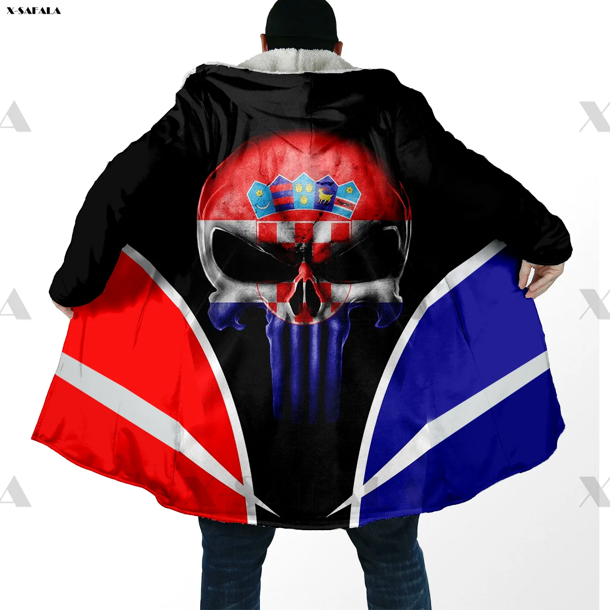 Толстовка с 3D-принтом Камеруна длинный Спортивный Плащ черепом накидка