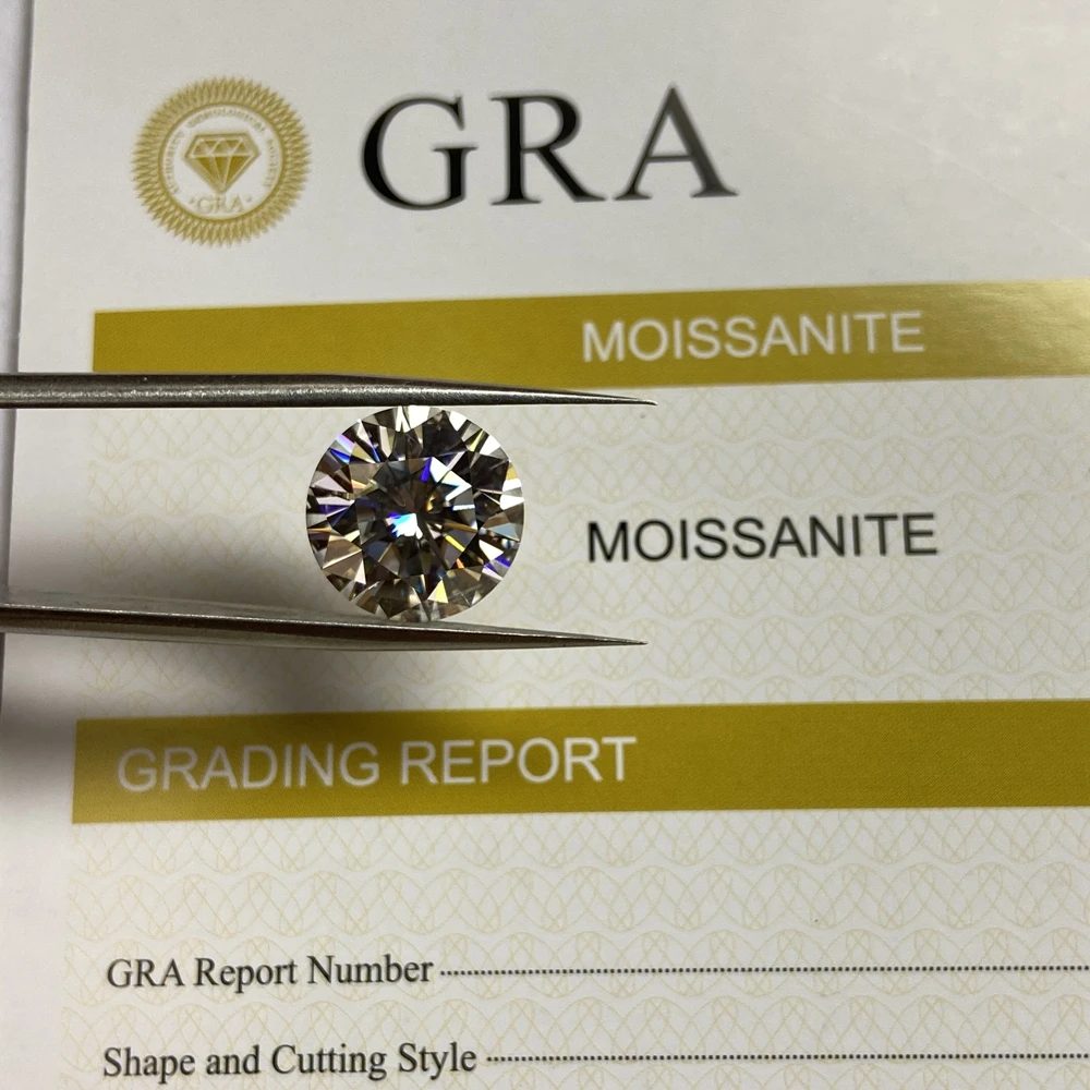 Lab Creat Loose Moissanite 4 мм до 14 EF цвет отличная четкость резки VVS1 Камень Модные серьги