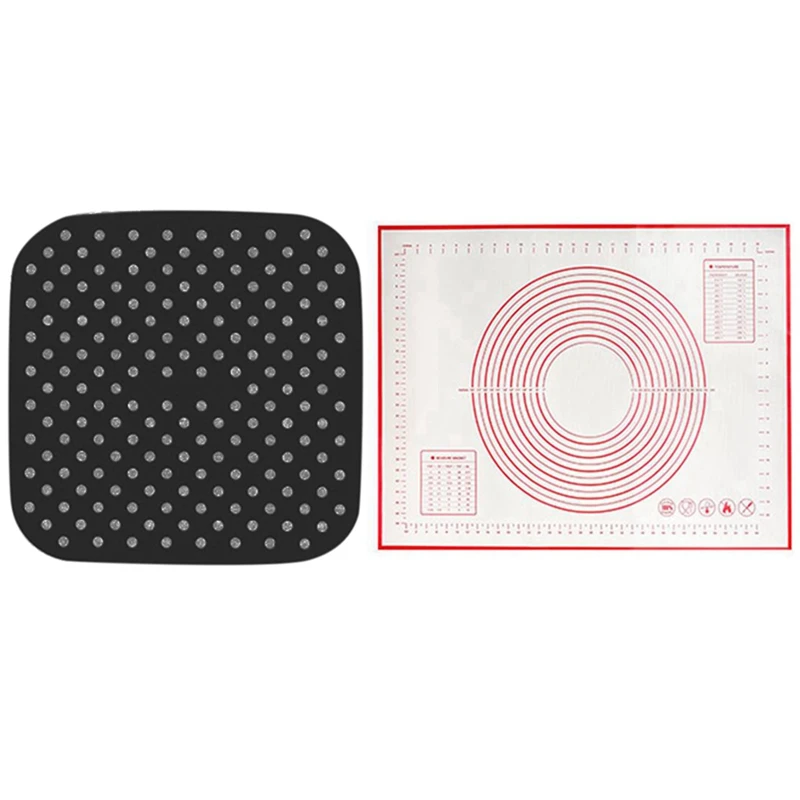 

Нескользящий Силиконовый кондитерский коврик для силиконового коврика для выпечки с многоразовыми вкладышами для фритюрницы-7,5 дюйма, ква...