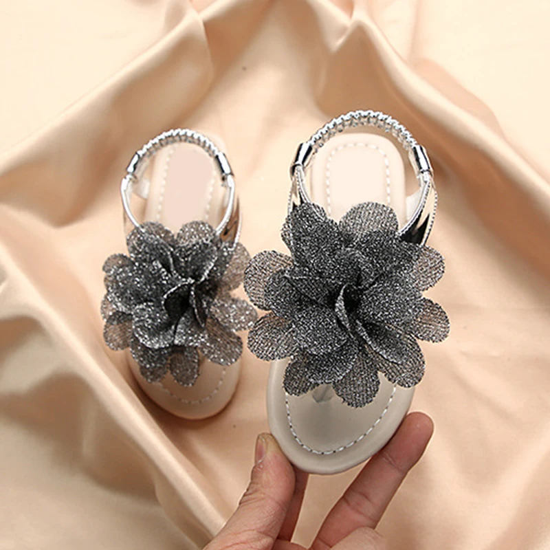 

Summer Girls Sandals Kids Bohemian Flower Sandals Baby Girls Shoes Fashion Soft Bottom Sandals