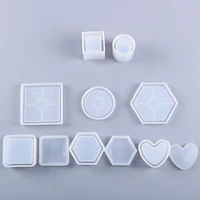 8 stylesset storage box resin silicone mold for jewelry making heart shape cut mold diy crystal epoxy uv gift box jewelry tools