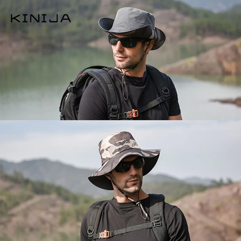 Камуфляжная Водонепроницаемая быстросохнущая складная шляпа от солнца для