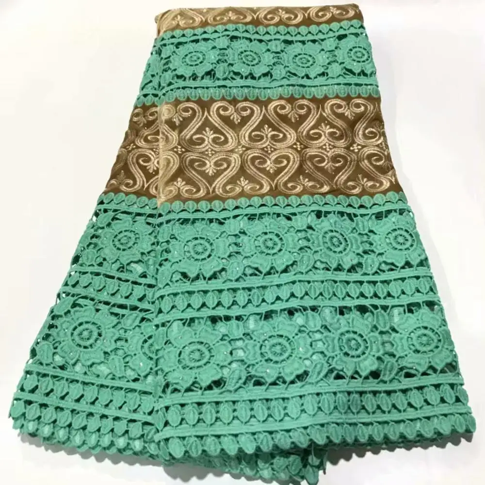 

Latest pink +white Nigerian Water Soluble Lace Fabric 5 Yard African Guipure Cord Lace Fabric With Cord Laces For Party FTS316