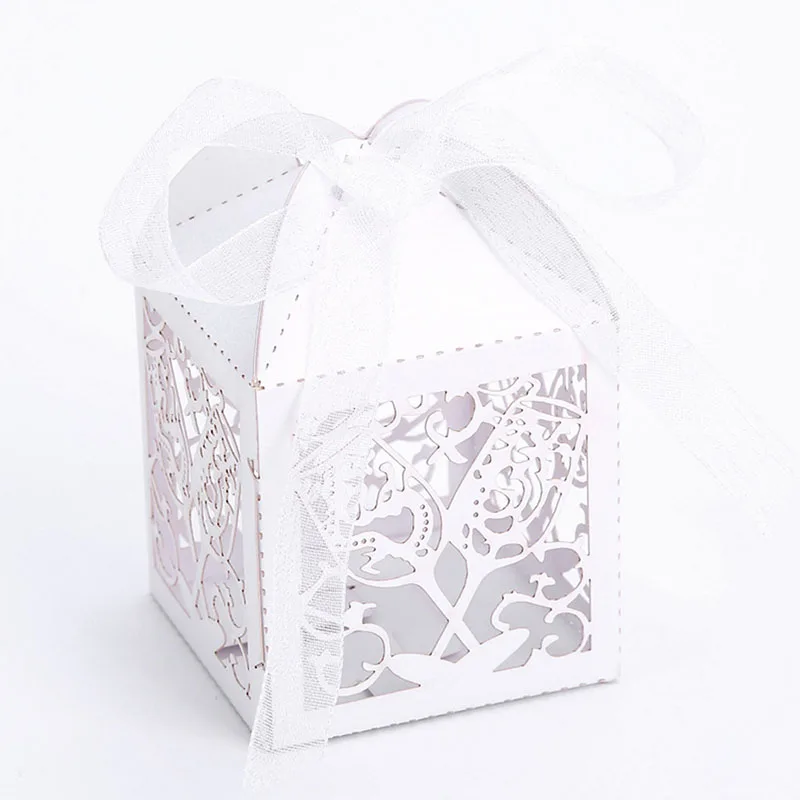 

50pcs/lot Pearl Paper Gift Boxes Wedding Favour Candy Box Packaging Box Wedding & Engagement Supplies