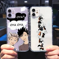 haikyuu anime phone case for iphone 13 12 11 8 7 plus mini x xs xr pro max transparent soft