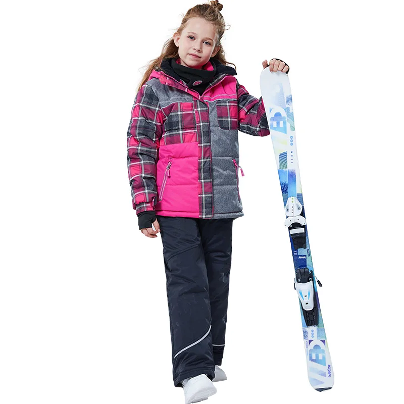 Лыжный костюм из 4 предметов лыжная куртка и брюки зимняя водонепроницаемая для