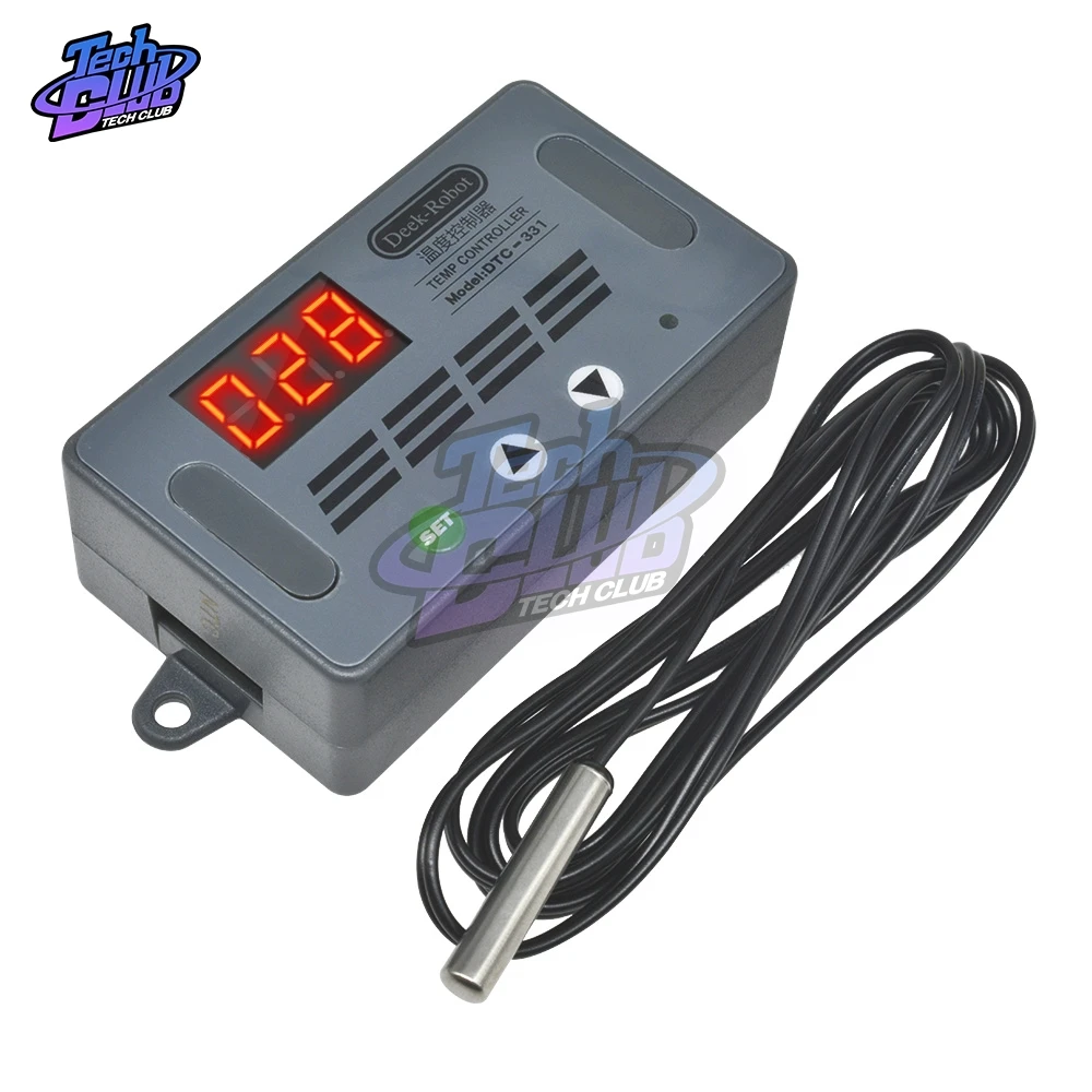 Цифровой светодиодный регулятор температуры с водонепроницаемым датчиком |