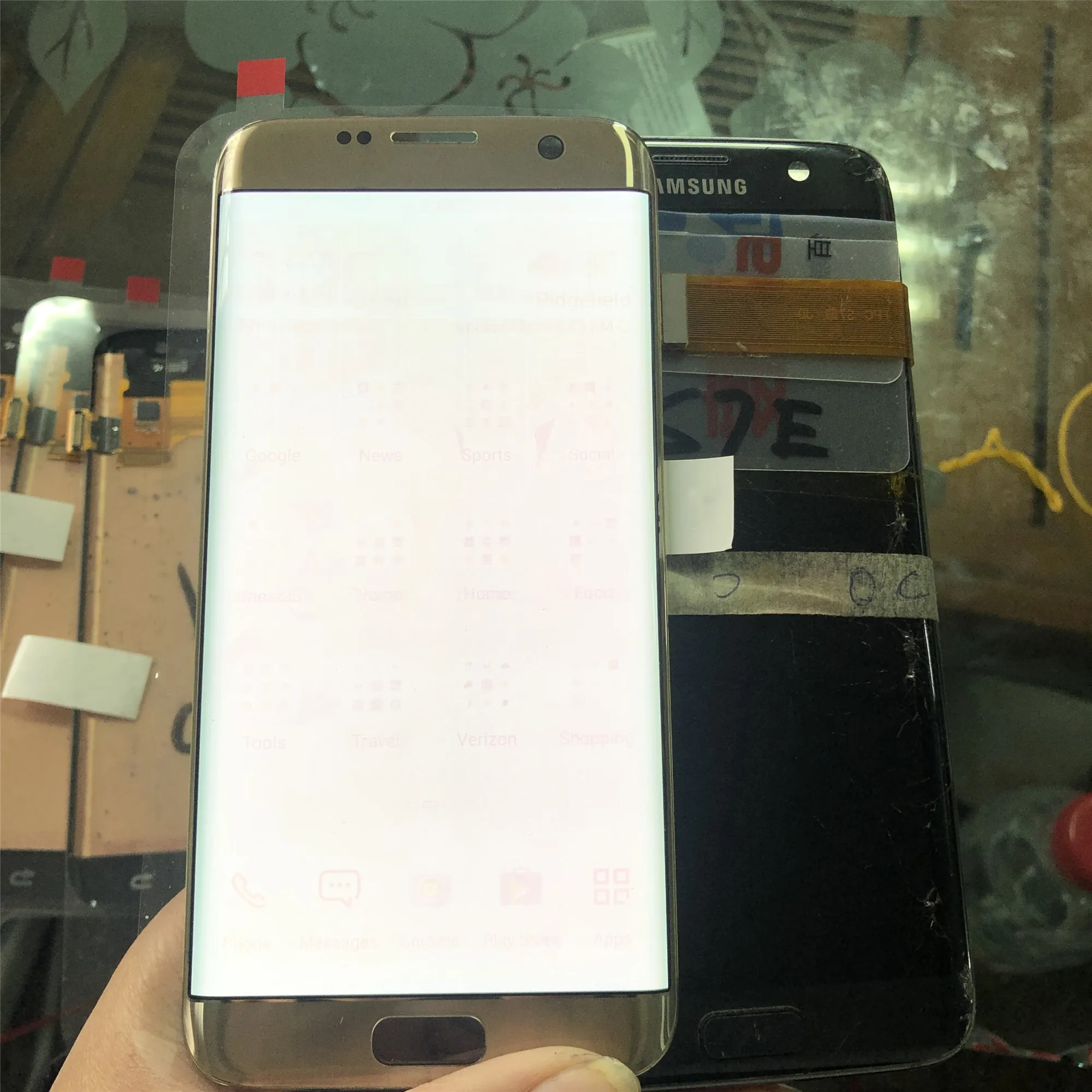 5 ''Супер AMOLED дисплей с рамкой для SAMSUNG Galaxy s7 edge G935 G935F сенсорный экран