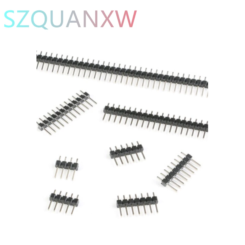 10Pcs 2.54mm Single Row Male 2~40P PCB Board Pin Header Connector Strip Pinheader 2/3/4/5/6/8/10/12/20/40Pin For Arduino