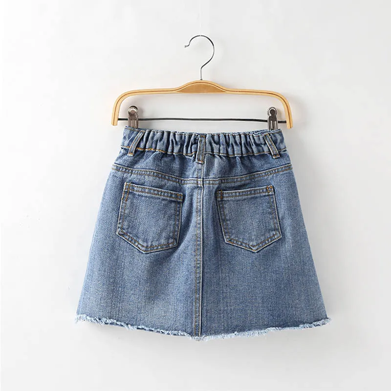 Одежда для маленьких девочек детская джинсовая синяя юбка 2020 г. Модная на молнии