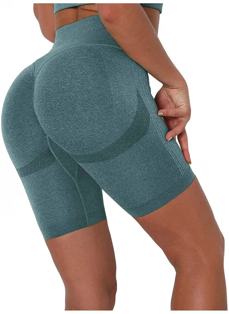 

Women's Seamless Workout Yoga Running Shorts High Waist Hip-lifting Sports Fitness Running Yoga Shorts Pants
