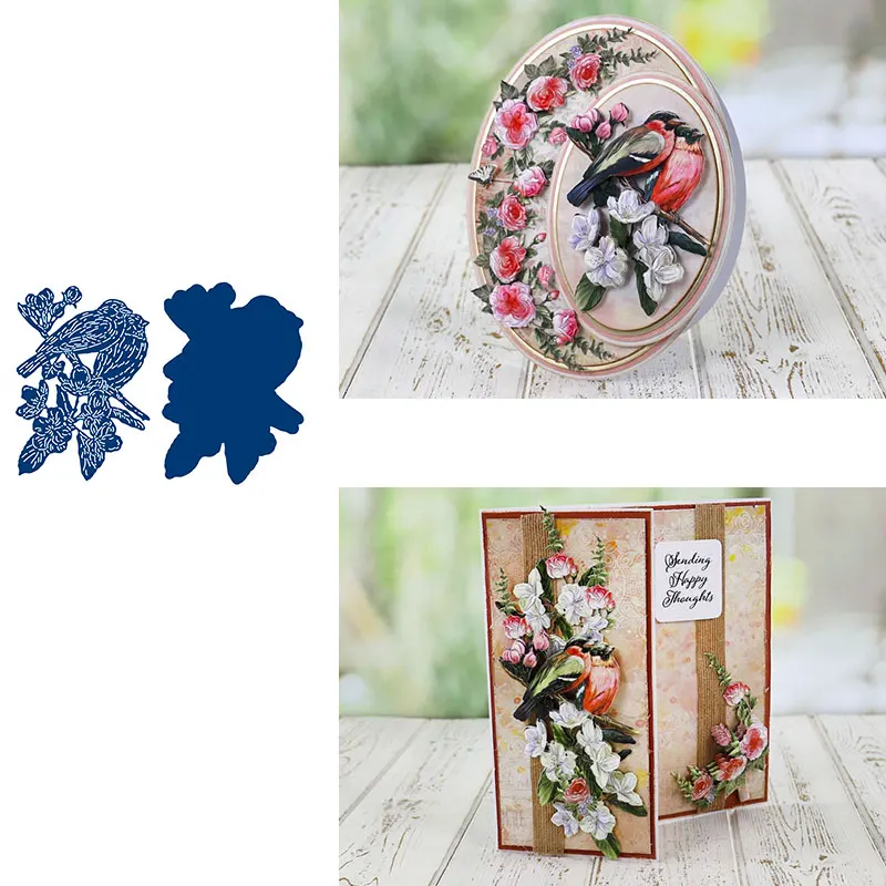 

Beautiful Flower Birds Metal Cutting Dies for DIY Scrapbooking Crafts Dies Cut Stencils Maker Photo Album Template Handmade